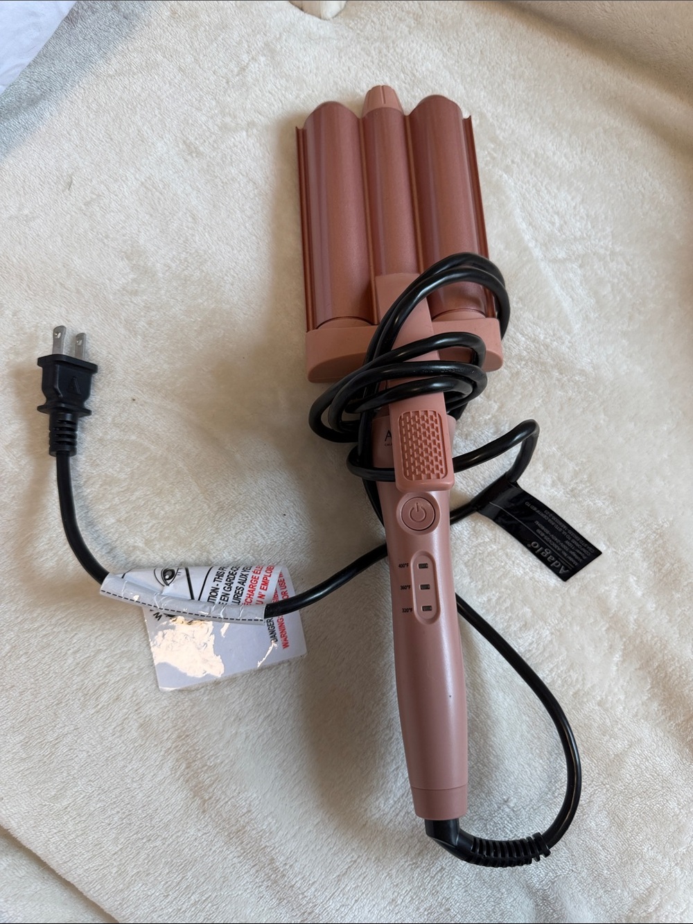 Rose Gold Triple Barrel Waver Hair Curler - Women Hair Tool